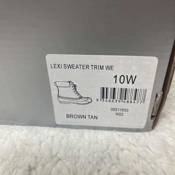 Cloudwalkers Lexi Sweater Trim Women’s Weather Boot Black & Tan 10W by Avenue - Picture 14 of 15